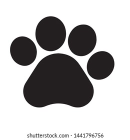 Dog pawprints icon vector in modern flat style