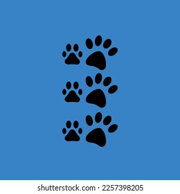 Las garras de perro y las garras de gato diseñan un archivo modificable del vector. Perro o gato establecen un icono plano de la pata para aplicaciones de animales y sitios web. Plantilla para el diseño gráfico. Ilustración vectorial. Aislado en la espalda transparente