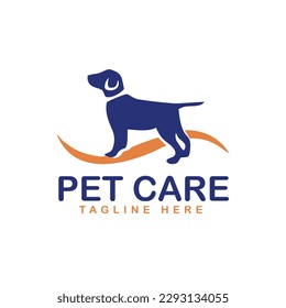 Perro con garras en la plantilla de logotipo de círculo. Mascota en forma redonda de diseño vectorial. Ilustración animal
