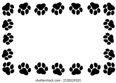 Dog paws frame, ideal for banner, presentations and gifts. veterinary