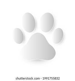 Dog paws icon. isolated on white background. vector illustration