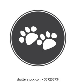 Dog paws print icon