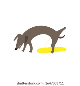 Ilustración de arte vectorial de paja de perro