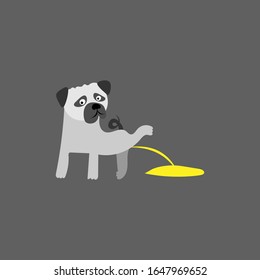 Ilustración de arte vectorial de paja de perro