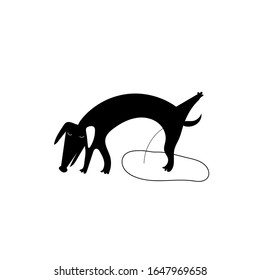Dog pee vector art illustration