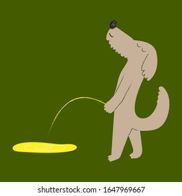 Vektorillustration-Illustration von Hunde Piss