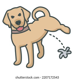 Icono vectorial de orina de perro para uso comercial
