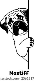 dog, peeking, clipart, eps, illustrator
