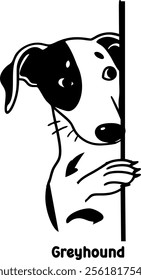 dog, peeking, clipart, eps, illustrator