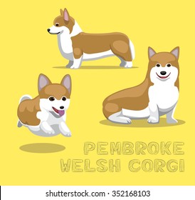 Dog Pembroke Welsh Corgi Cartoon Vector Illustration