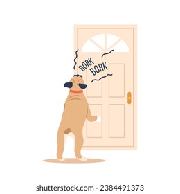 Dog Persistently Barking At The Door Signals A Behavior Problem, Likely Stemming From Anxiety, Territorial Instincts