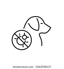 Dog and pest control symbol. Pet insecticide. Pixel perfect vector icon