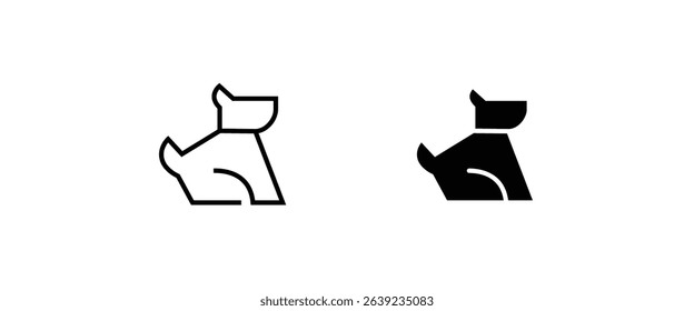 dog pet animal, best friend dog icons button, vector, sign, symbol, logo, illustration, editable stroke, flat design style isolated on white linear pictogram
