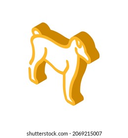dog pet animal isometric icon vector. dog pet animal sign. isolated symbol illustration