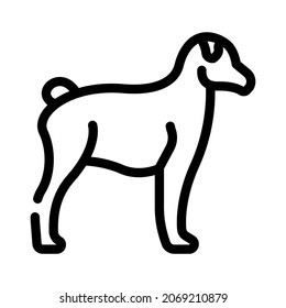 dog pet animal line icon vector. dog pet animal sign. isolated contour symbol black illustration