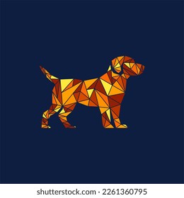 Dog Pet animal polygon geometric creative design
