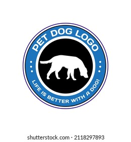 Dog pet animal silhouette. Good use for symbol, logo, web icon, mascot, or any design you want.