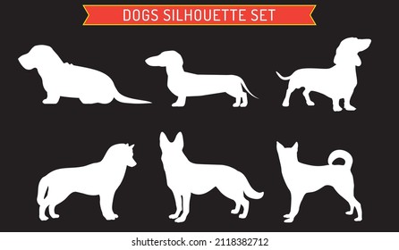 Dog pet animal silhouette. Good use for symbol, logo, web icon, mascot, or any design you want.