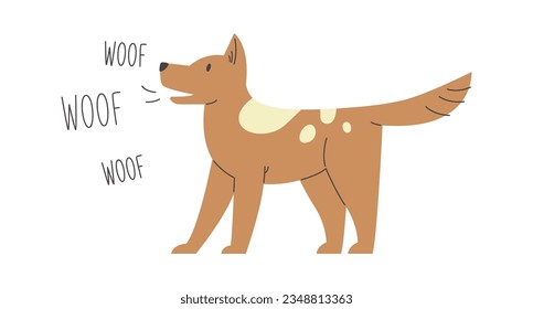 Dog Pet Barking Vector Illustration