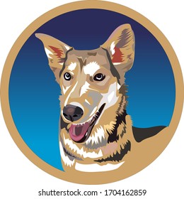 Caricatura vectorial de personaje de mascota de perro