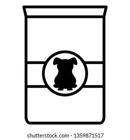 dog pet food bag icon