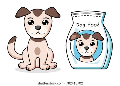 Dog and pet food bag isolated