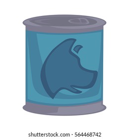 Dog pet food. Doggy meal. Flat clipart Isolated on background.
