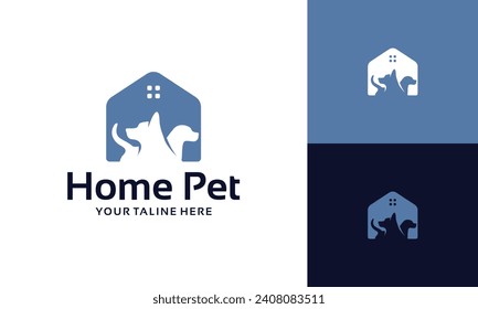 dog pet home logo design inspiration