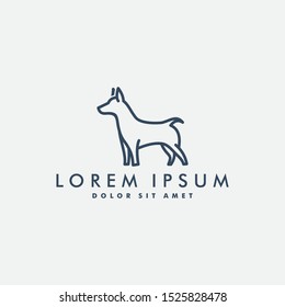 Dog pet house logo design template icon vector illustration