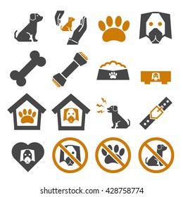 dog, pet icon set