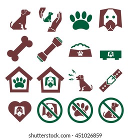dog, pet icon set