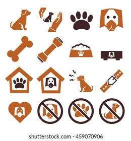 dog, pet icon set