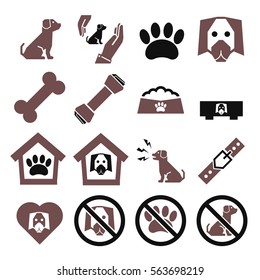 dog, pet icon set