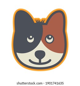 Dog pet icon or sign, abstract vector illustration