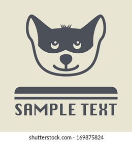 Dog pet icon or sign, vector illustration