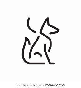 Vector de signo de icono de mascota de perro