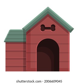 Dog Pet Kennel Icon Cartoon Vector. Puppy House. Cute Doghouse