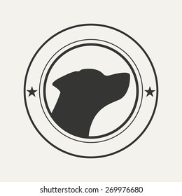  Dog pet logo. Design template for label, banner, badge, logo, coat of arms. Veterinary clinic vector logo design template.