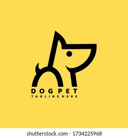 dog pet logo design vector