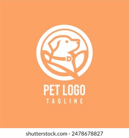 Dog Pet Logo Friendly, approachable, cute, And lovable, perfect for pet lovers, animals, furry friends, And companions, Dog lovers.