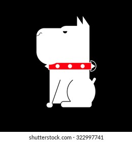 dog pet logo symbol illustration icon puppy strong teeth jaws security