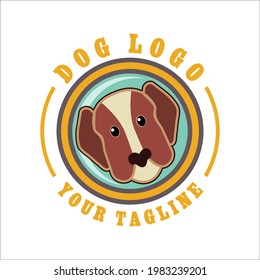 Dog Pet Logo Vector Illustration.