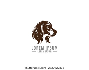 Dog Pet Lover Logo Vector Icon Line Art Outline,  Vector Pet Shop Green Logo White Background Template. Modern Animal Icon Label For Store, Veterinary Clinic, Hospital, Shelter, Business Services.