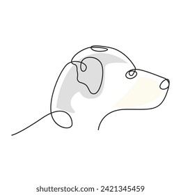 Dog pet one line continues outline vector art illustration and tattoo design
continues Dog pet singal outline vector line art illustration and tattoo design
