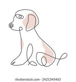Dog pet one line continues outline vector art illustration and tattoo design
continues Dog pet singal outline vector line art illustration and tattoo design
