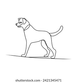Dog pet one line continues outline vector art illustration and tattoo design
continues Dog pet singal outline vector line art illustration and tattoo design

