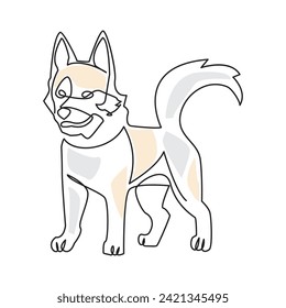 Perro mascota una línea continúa contorno ilustración de arte vectorial y diseño de tatuajes
continúa Dibujo de línea vectorial de canto de mascota de perro y diseño de tatuajes
