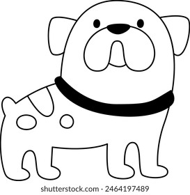 Perro Pet Outline Ilustración vectorial