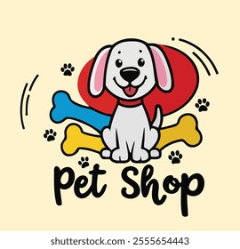 Dog Pet Shop Business Logo Vector Illustration