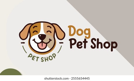 Dog Pet Shop Business Logo Vector Illustration